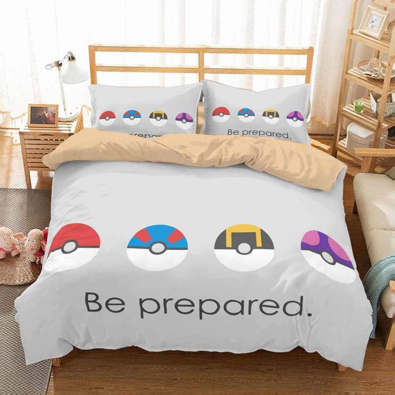 3D Customize Pokemon Go Bedding Set Duvet Cover Set Bedroom Set Bedlinen