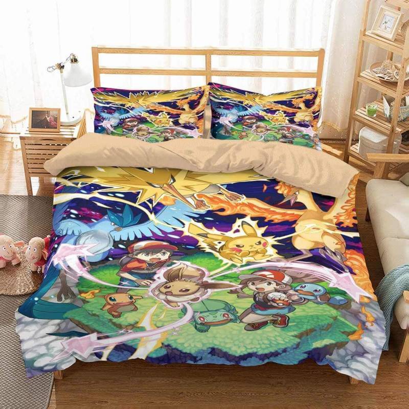 3D Customize Pokemon Go Bedding Set Duvet Cover Set Bedroom Set Bedlinen 1