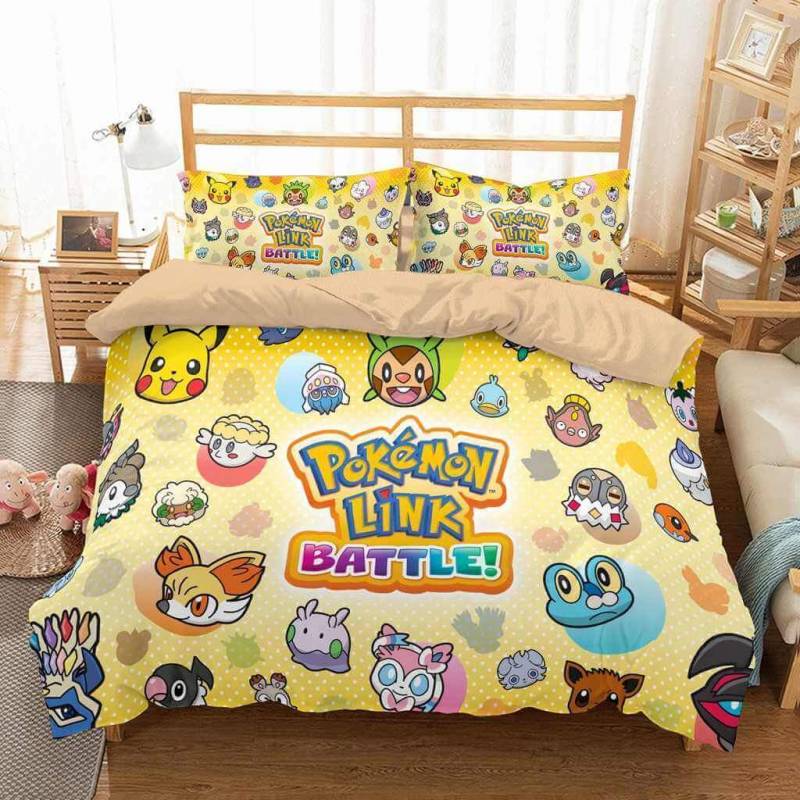 3D Customize Pokemon Battle Trozei Bedding Set Duvet Cover Set Bedroom Set Bedlinen