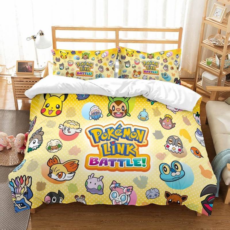 3D Customize Pokemon Battle Trozei Et Bedroomet Bed 3D Customize Bedding Set Duvet Cover Set Bedroom Set Bedlinen