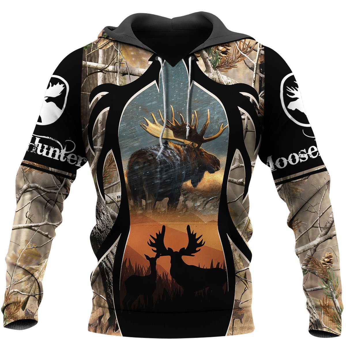 Moose Hunting Camo 3D All Over Print | Unisex | Adult Unisex 3D Hoodie T Shirt Plus Size S-5Xl