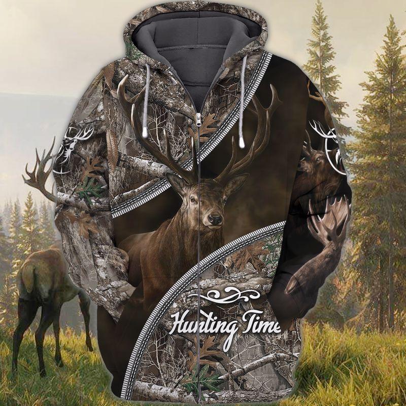 Deer Hunting 3D Full Print 3D All Over Printed Unisex Hoodie Zip Hoodie T-Shirt Plus Size S-5Xl