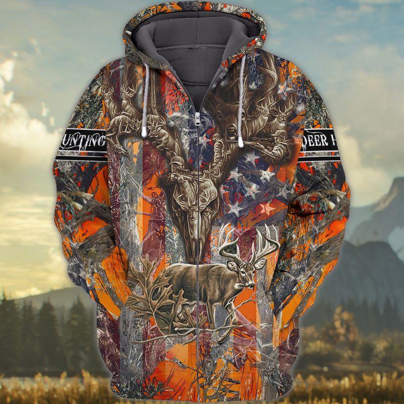 3D Hunting1 3D All Over Printed Unisex Hoodie Zip Hoodie T-Shirt Plus Size S-5Xl