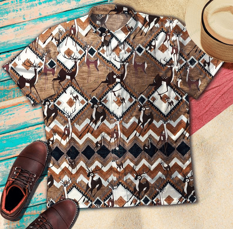 Camping Unisex Hawaii Shirt, Deer Hunting Hawaii Shirt