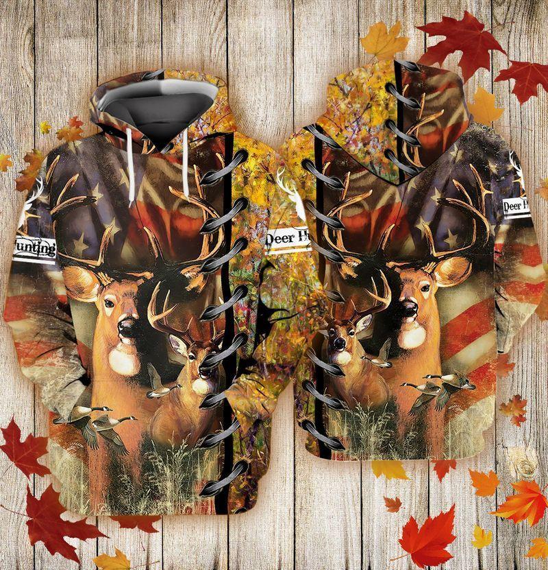 Deer Hunting3D Full Print 3D All Over Printed Unisex Hoodie Zip Hoodie T-Shirt Plus Size S-5Xl