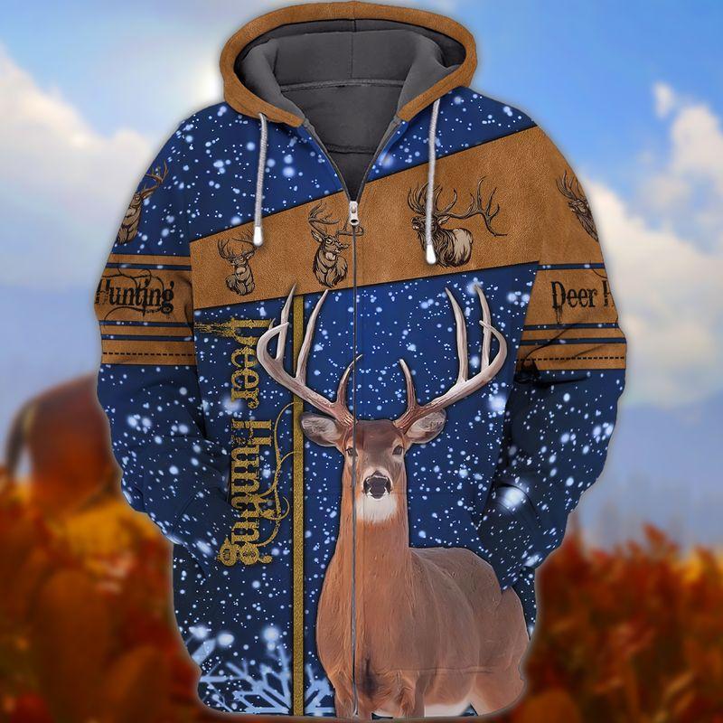 Hunting3D Full Print 3D All Over Printed Unisex Hoodie Zip Hoodie T-Shirt Plus Size S-5Xl