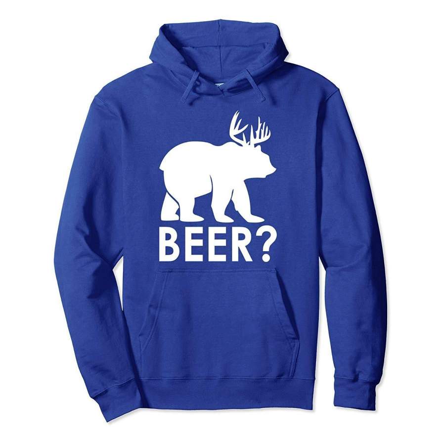 Beer Bear Deer Funny Hunting Fishing Hoodie