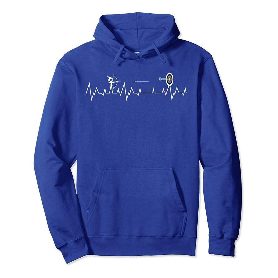 Archery Compound Bow Hunting Bow Hunter Heartbeat Hoodie