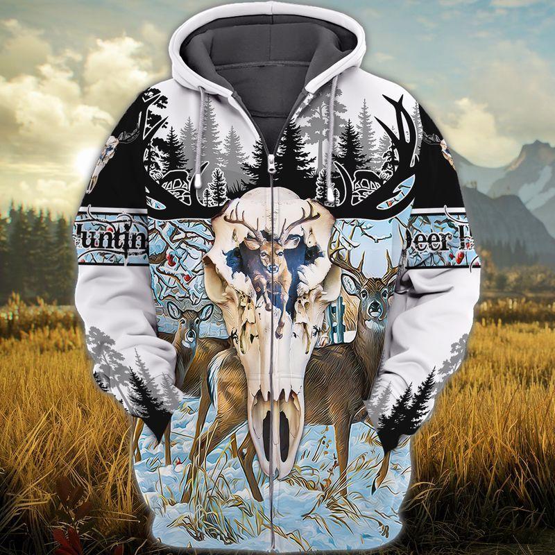 Deer Hunting 3D All Over Printed Unisex Hoodie T-Shirts Plus Size S-5Xl