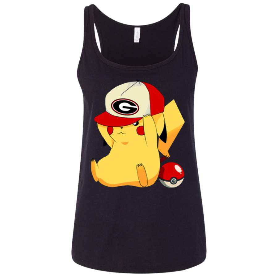 Amazing Cover your body with amazing Georgia Bulldogs Pikachu Pokemon funny t shirt Ladies’ Relaxed