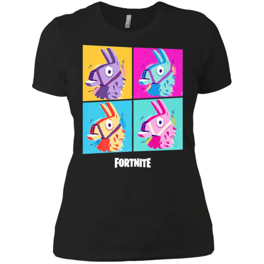 Awesome Fortnite Four Llamas NL3900 Next Level Ladies’ Boyfriend T-Shirt