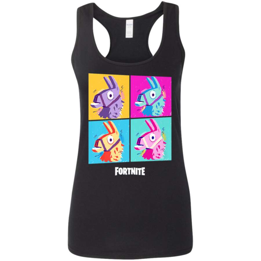 Awesome Fortnite Four Llamas G645RL Ladies’ Softstyle Racerback Tank