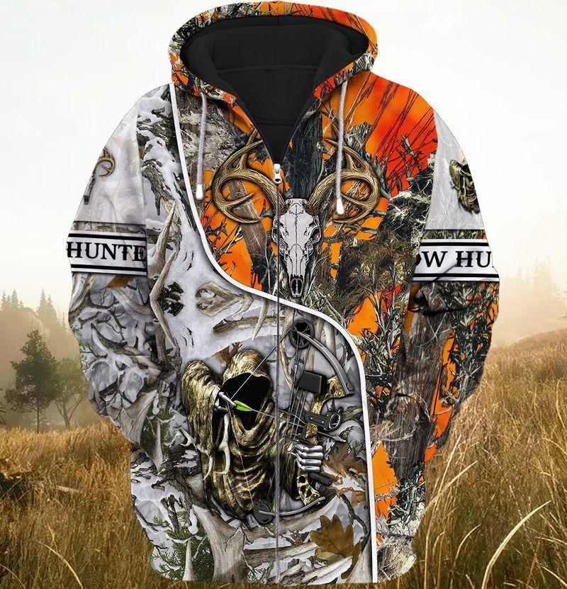 3D Full Print Deer Hunting 3D Hoodie Pullover Long Sleeve Hooded Sweatshirt All Over Print Plus Size S-5Xl