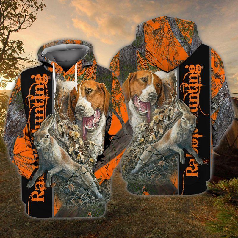 Rabit Hunting Beagle 3D Hoodie Pullover Long Sleeve Hooded Sweatshirt All Over Print Plus Size S-5Xl