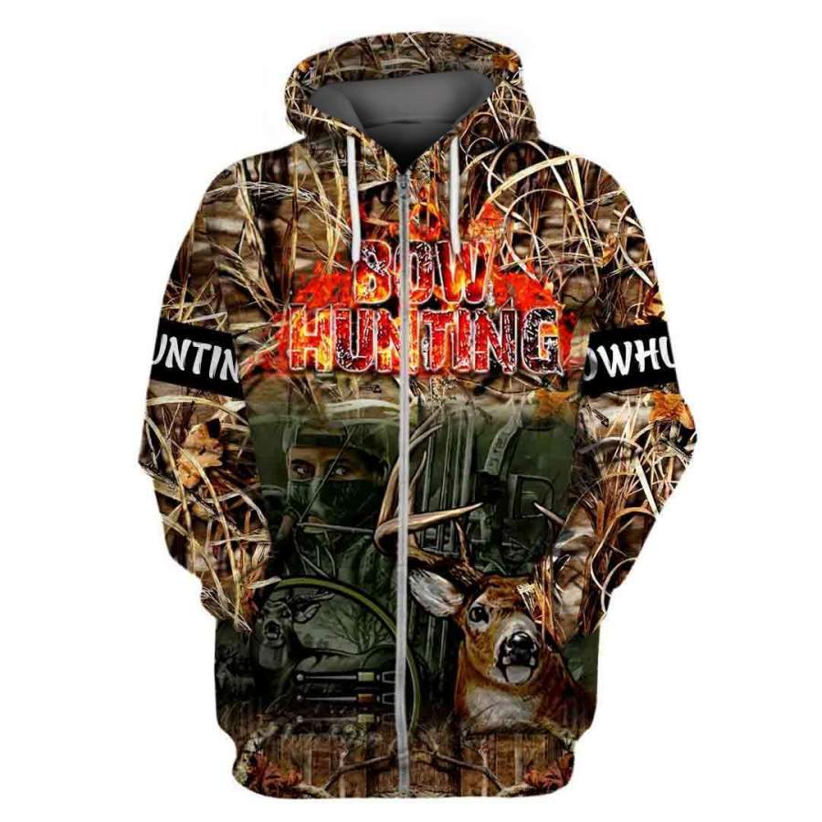 Bow Hunting Branded Unisex Zip Up Hoodie