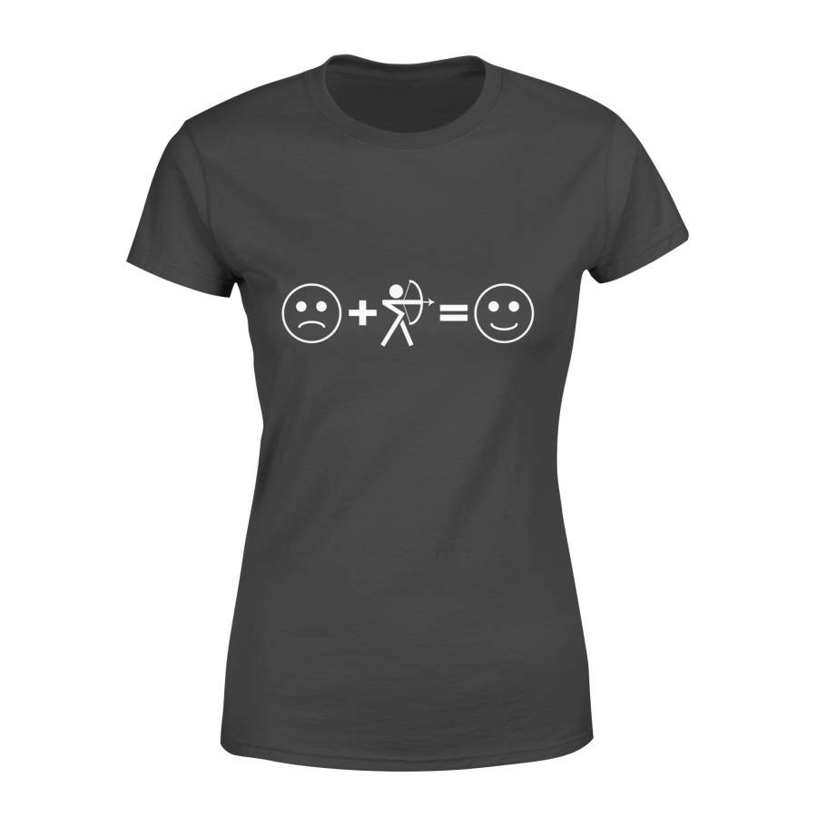 Bow Hunting Archery Makes Me Happy T-Shirt – Standard Women’s T-shirt