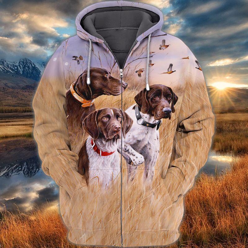 Dog Hunting 3D Hoodie T Shirt All Over Print Plus Size S-5Xl