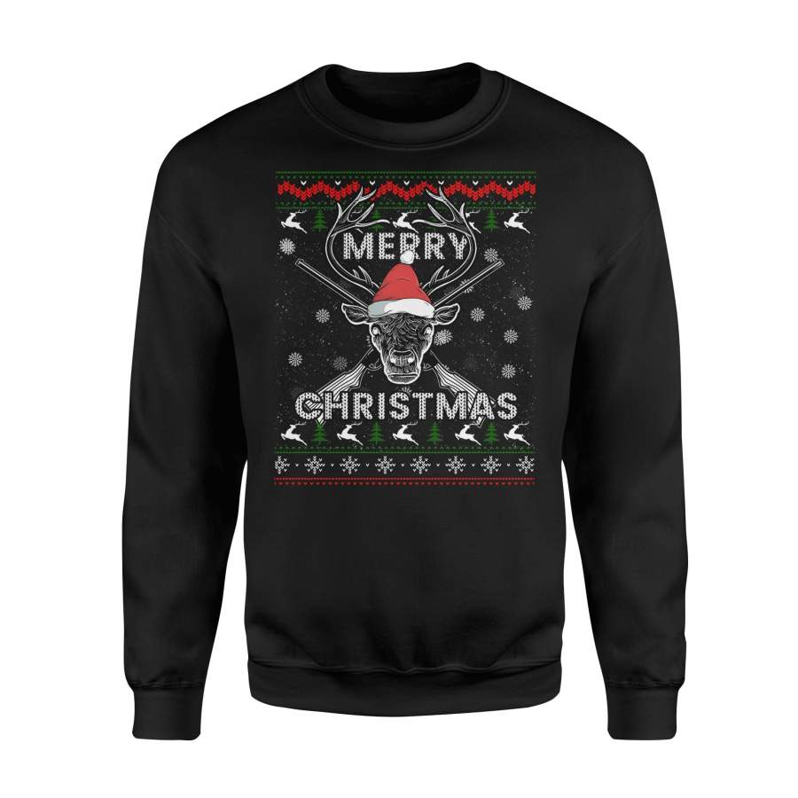 Merry Christmas Hunting Ugly Christmas Sweater Xmas Gift Long Sleeve T-Shirt – Standard Fleece Sweatshirt Merry Christmas Hunting Ugly Christmas Sweater Xmas Gift Long Sleeve T-Shirt – Standard Fleece Sweatshirt
