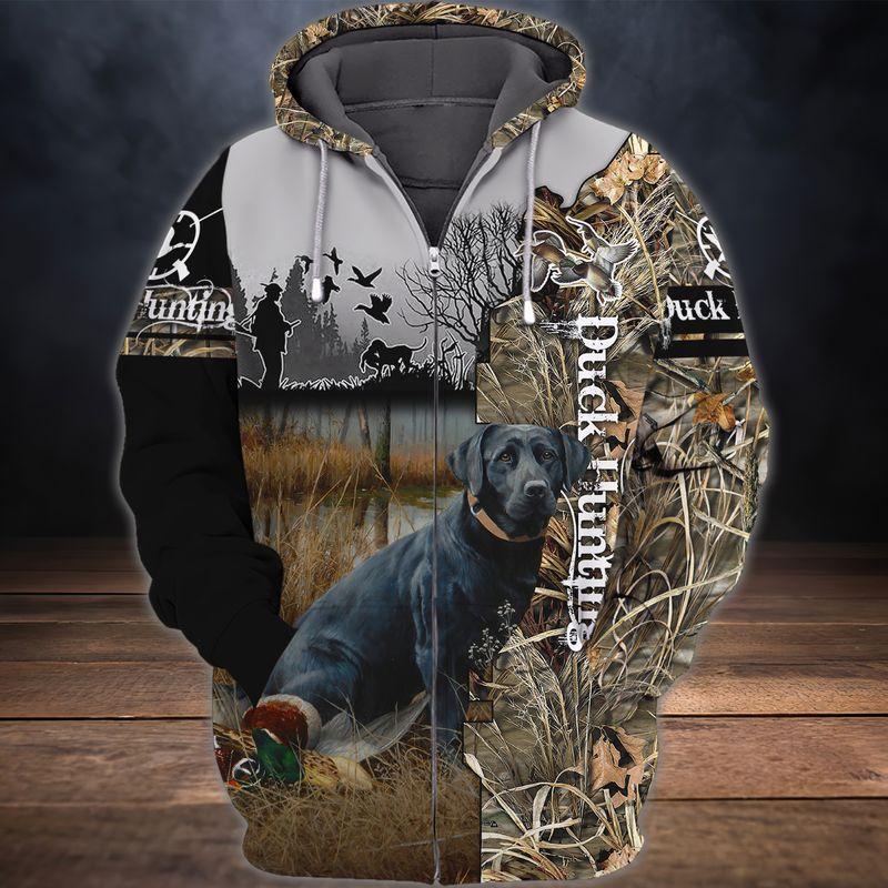 Lab Duck Hunting 3D Full Print 3D Hoodie T Shirt All Over Print Plus Size S-5Xl