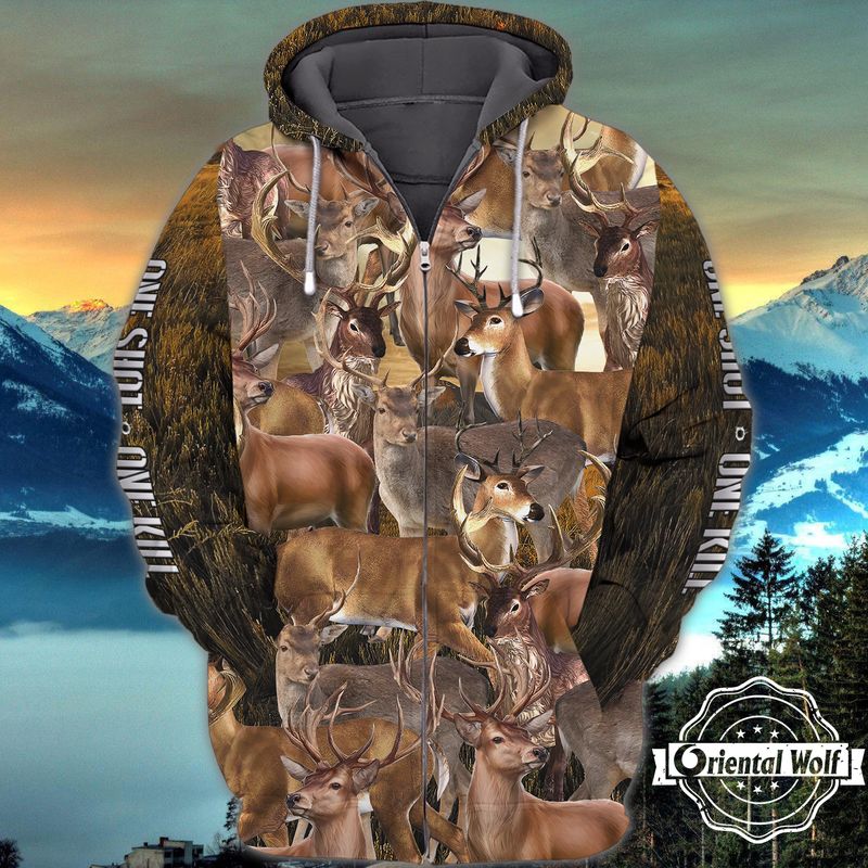 Ha97 Hunting 3D Fullprint Unisex 3D Hoodie T Shirt All Over Print Plus Size S-5Xl