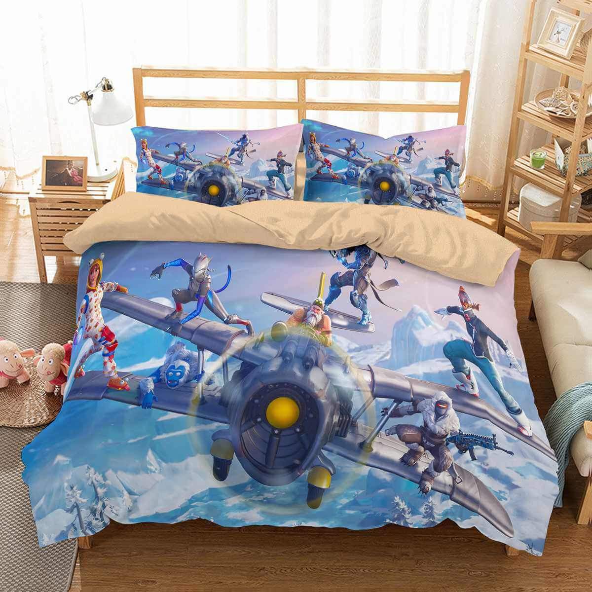 3D CUSTOMIZE FORTNITE BEDDING SET DUVET COVER SET BEDROOM SET BEDLINEN 2