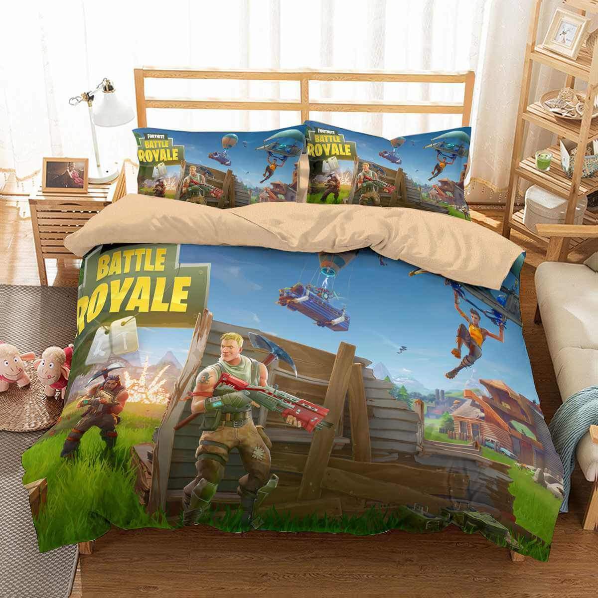 3D CUSTOMIZE FORTNITE BEDDING SET DUVET COVER SET BEDROOM SET BEDLINEN