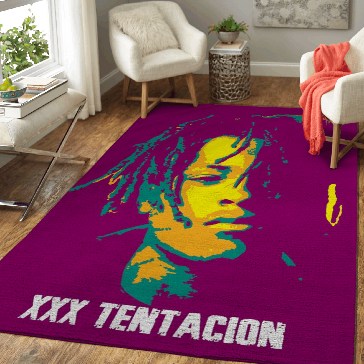 XXXTentacion American rapper Rock And Emo Pop Art For Fans Area Rug