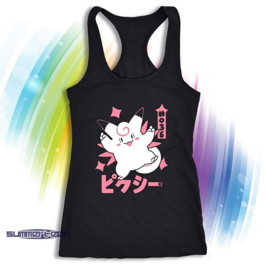 Clefable Pokemon Pixy Pokemon Women’S Tank Top Racerback