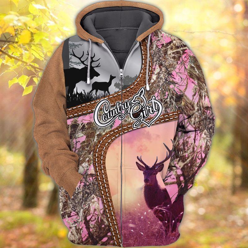 3D Full Print Deer Hunting Unisex 3D Hoodie T Shirt All Over Print Plus Size S-5Xl