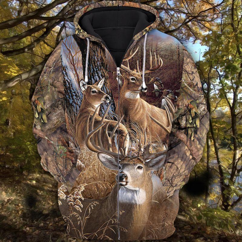 3D Full Print Graphic Deer Hunting Unisex 3D Hoodie T Shirt All Over Print Plus Size S-5Xl