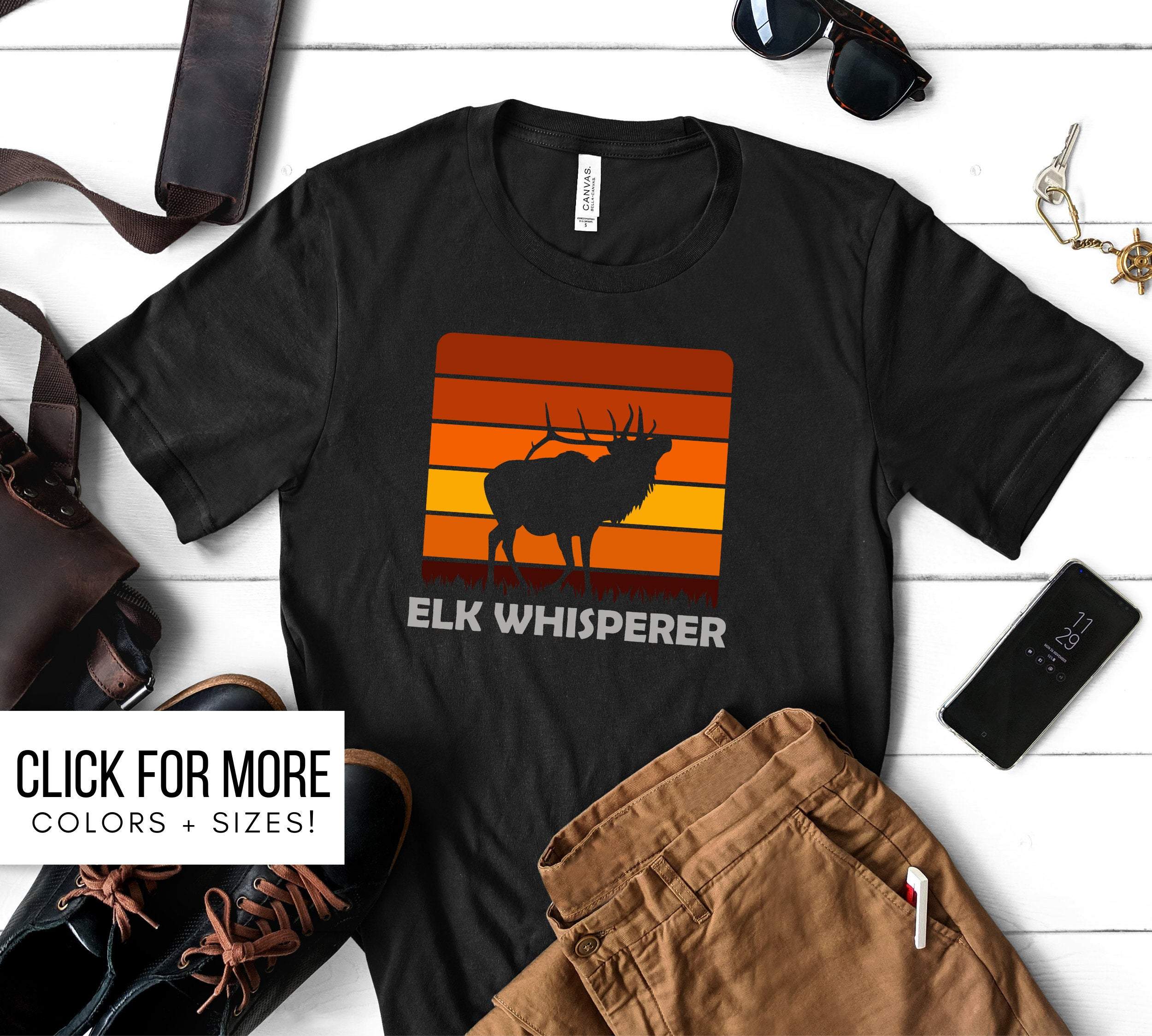 Elk Whisperer Shirt For Fathers Day Gift – Elk Whisperer Tshirt For Men – Elk Hunting Shirt For Him – Birthday Gift For Husband – Elk Gift