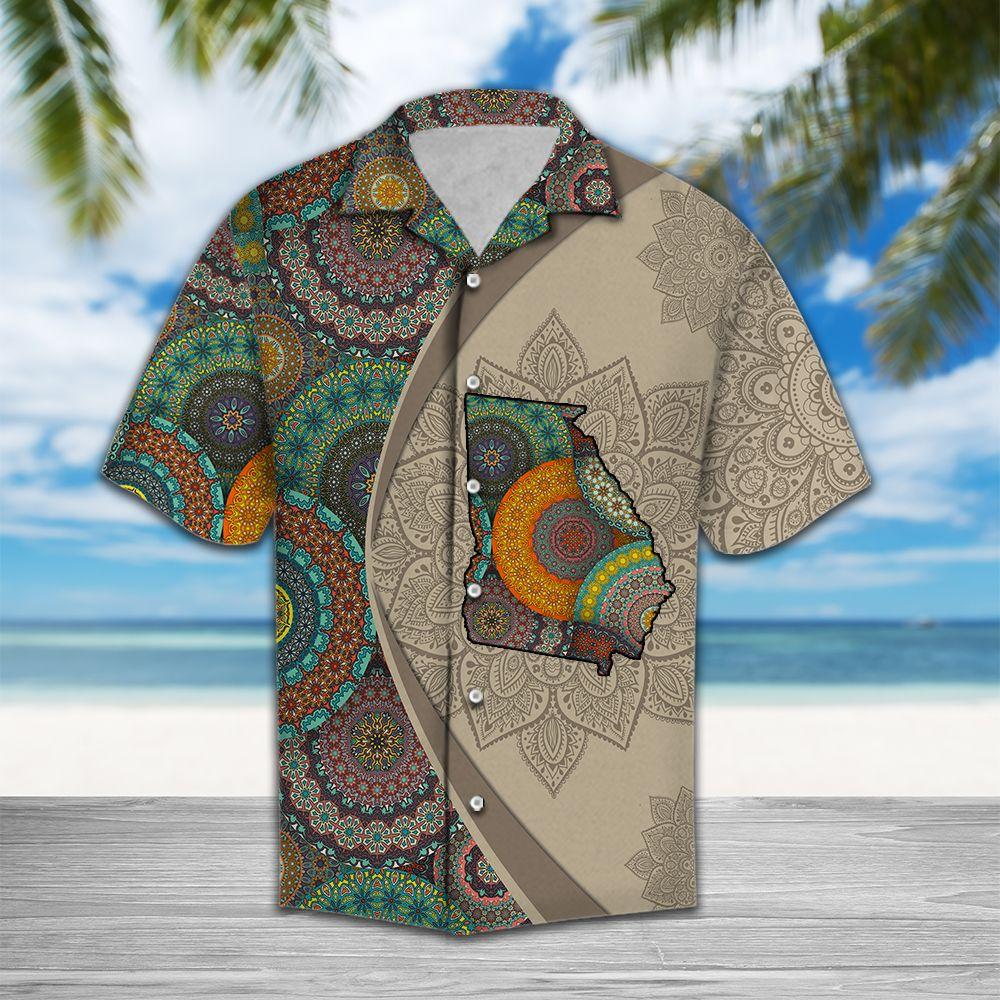 Georgia Mandala Hawaiian Shirt For Men, Hawaiian Shirt For Women, Aloha Shirt, Hawaii Shirt