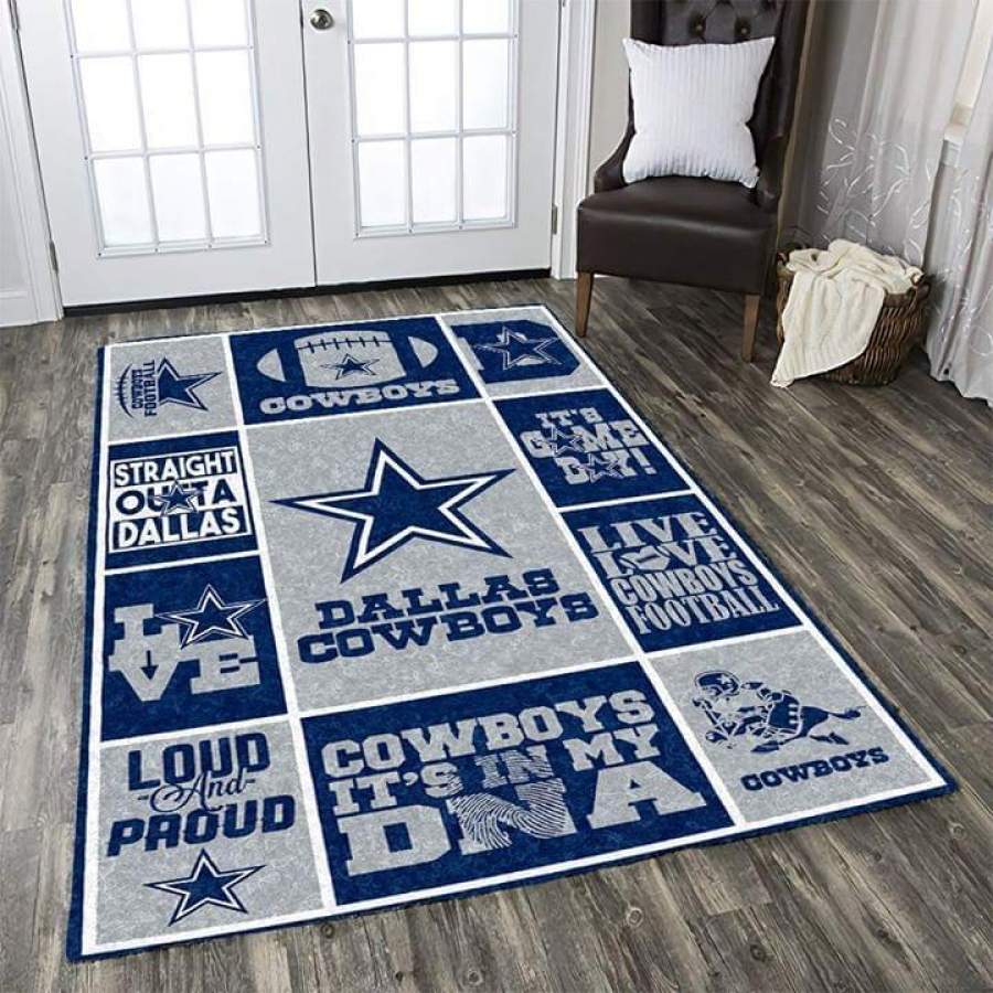 Dallas cowboys fan rectangle carpet rug