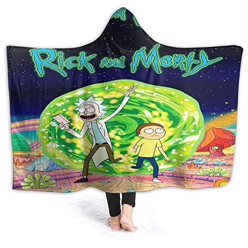 Anime Rick and Morty Christmas Hooded Blanket