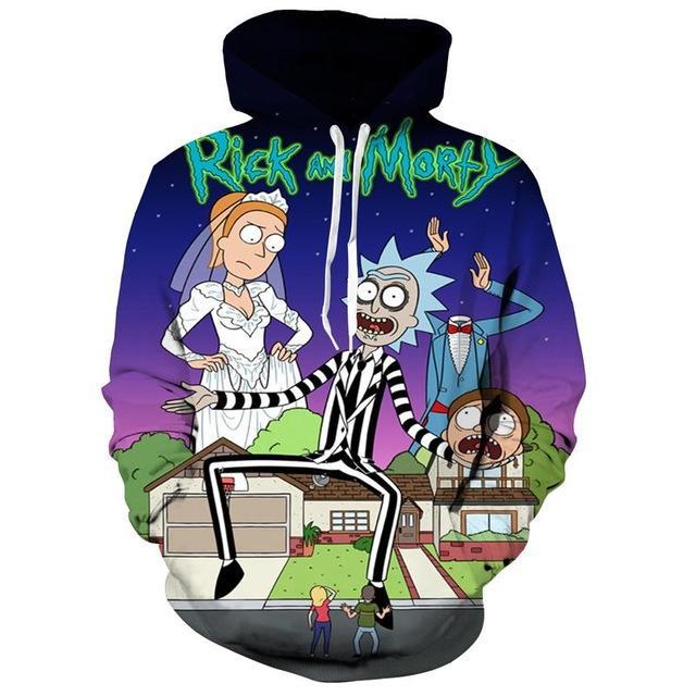 Anime Cartoon Rick And Morty Hoodie