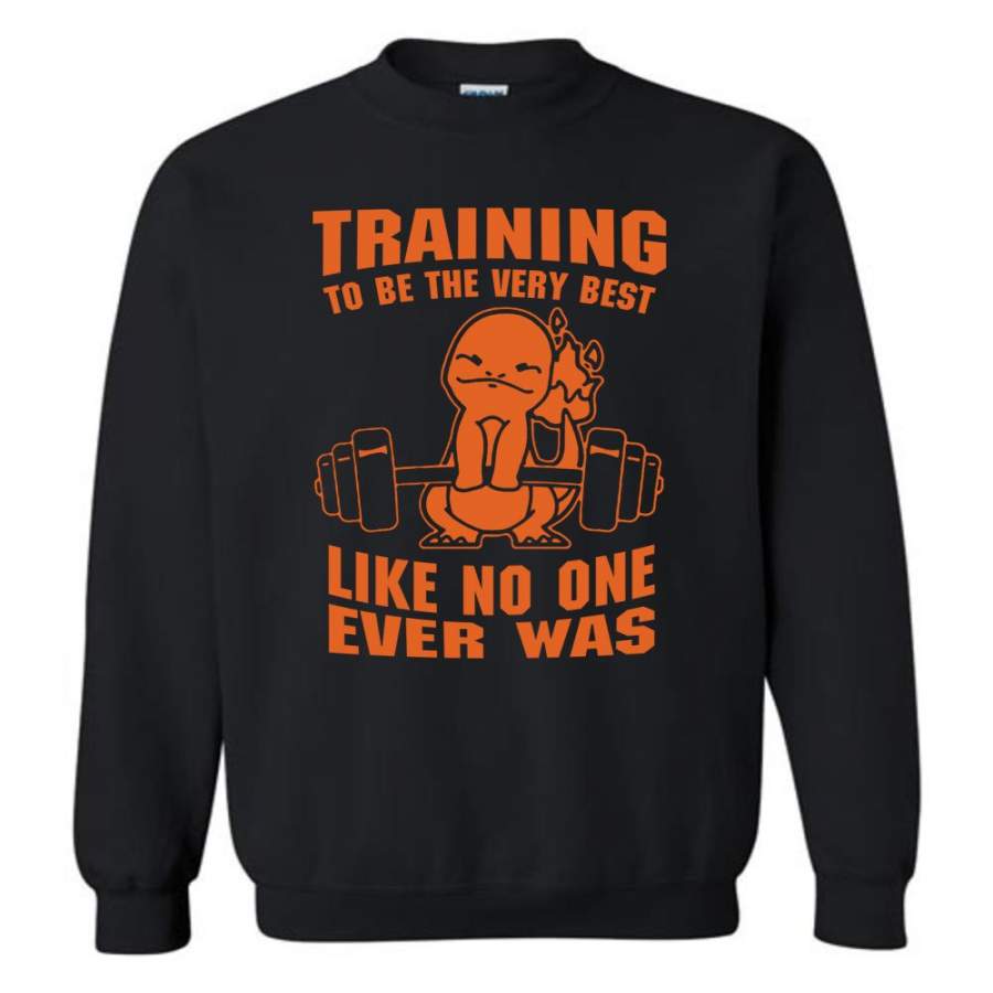 Training To Be The Best Like No One Ever Was Pokemon Gym Charmander Sweatshirt