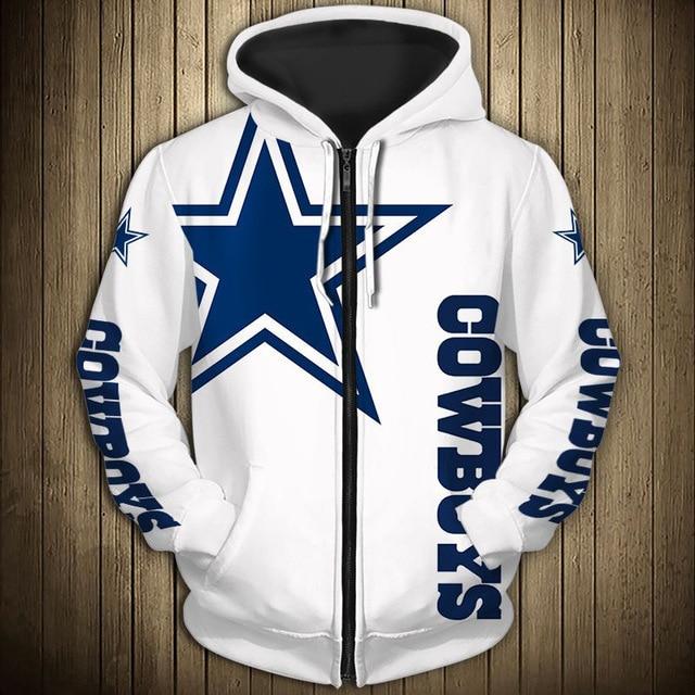 Dallas Cowboys Flag Zipper Hoodie