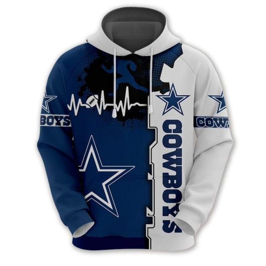 Dallas Cowboys Beating Curve 3D Hoodie