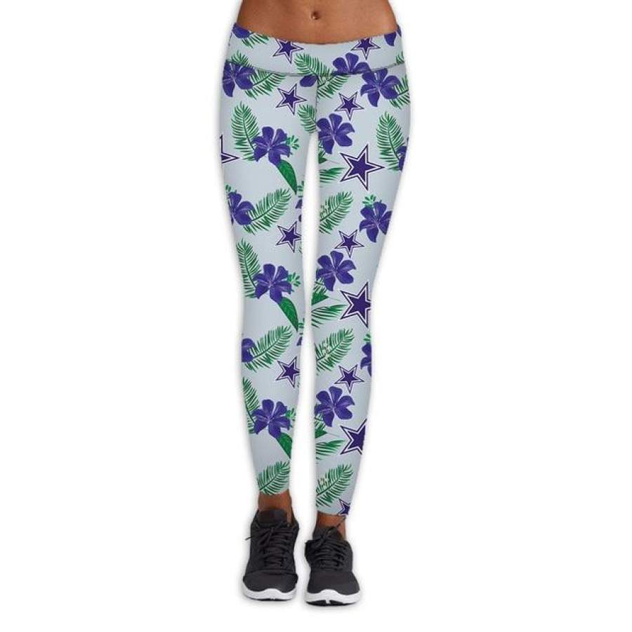 Dallas Cowboys Flower Print Leggings