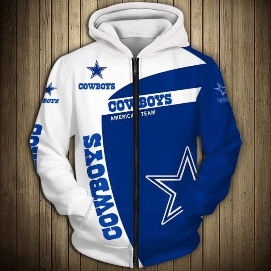 Dallas Cowboys Casual Zipper Hoodie