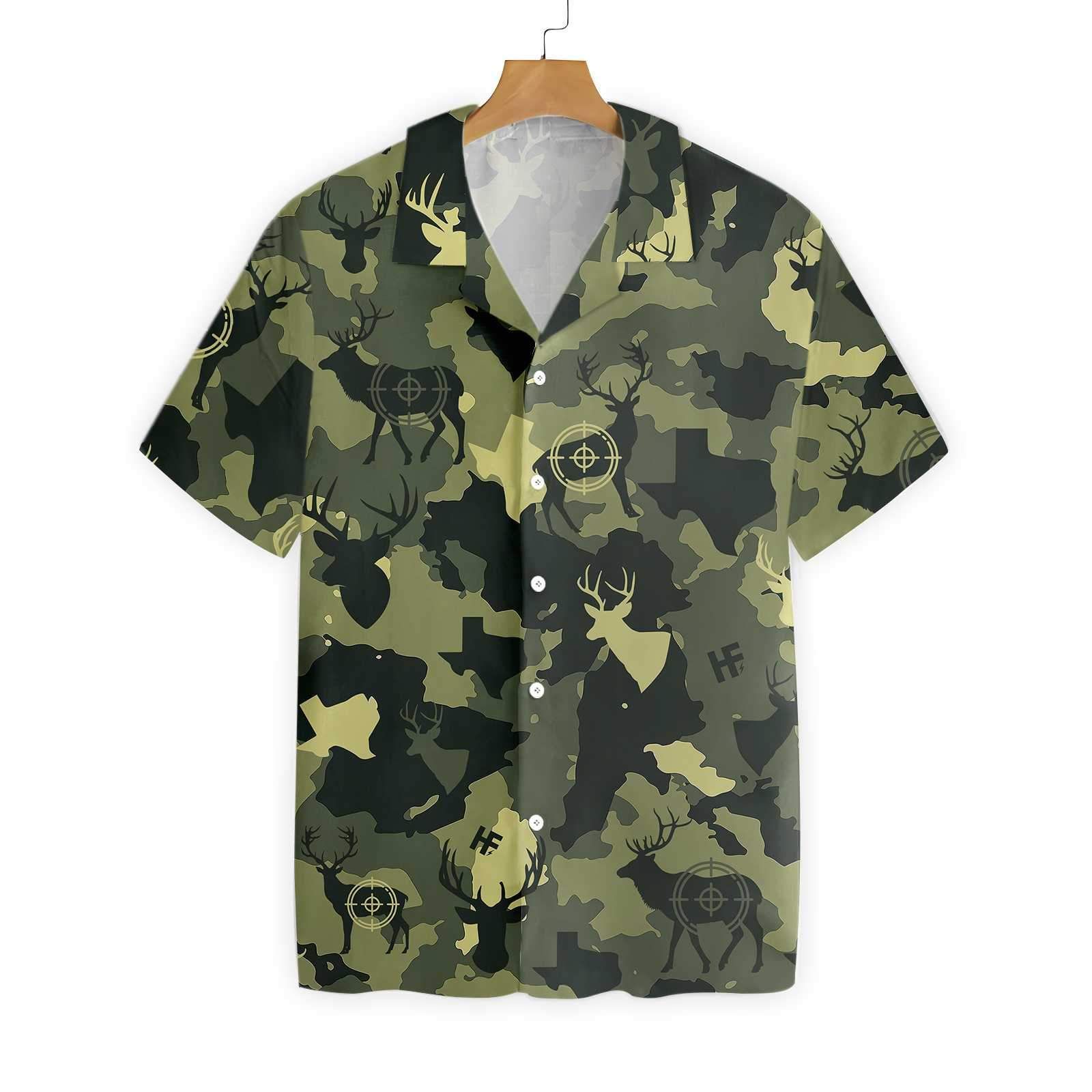 Camouflage Deer Texas Hunting Ez20 0701 Hawaiian Shirt