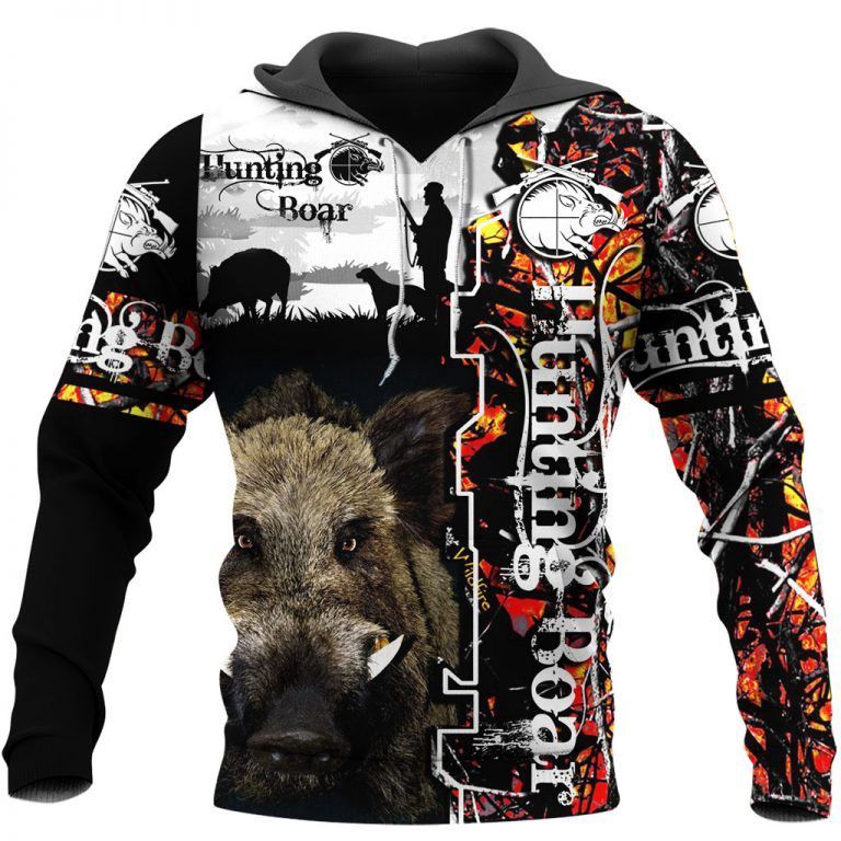 Boar Hunter Hunting Boar 3D Hoodie All Over Printed Hoodie