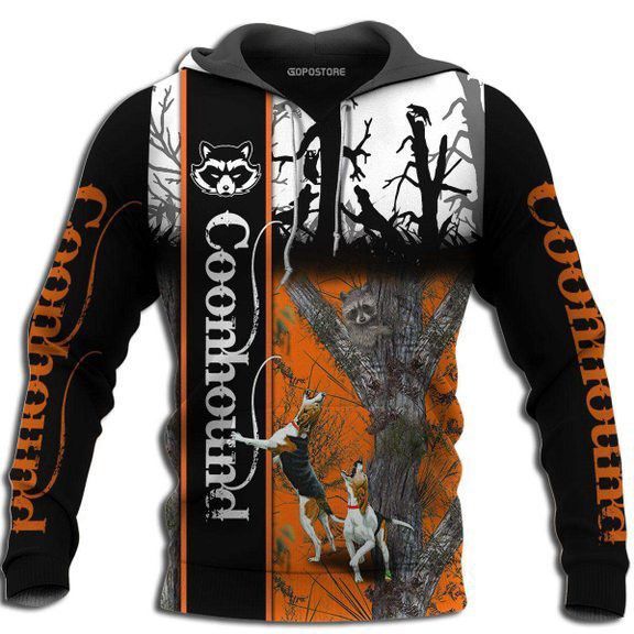 Coonhound Hunting Camo Pullover Hoodie