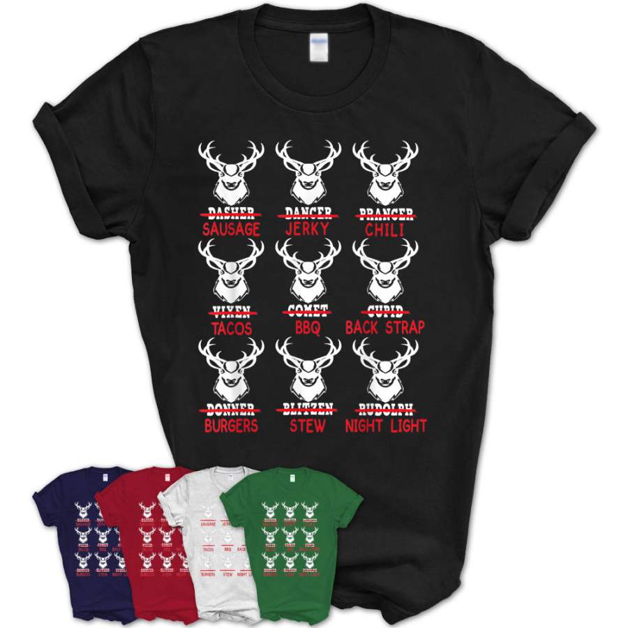 Funny Christmas Deer Bow Hunting Santa Men Women Hunter Gift T-Shirt – Teezou Store