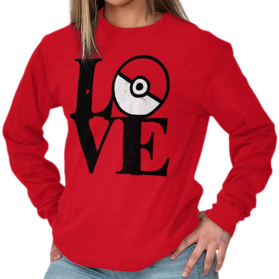 Pokemon GO Pokeball Love Long Sleeve T-Shirt