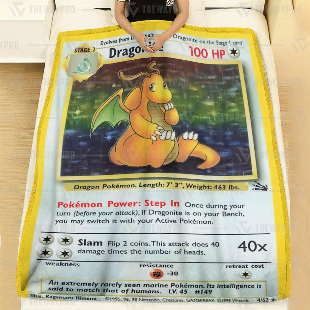 Anime Pokemon Dragonite Holo Custom Blanket And Quilt ?C Saleoff 261021