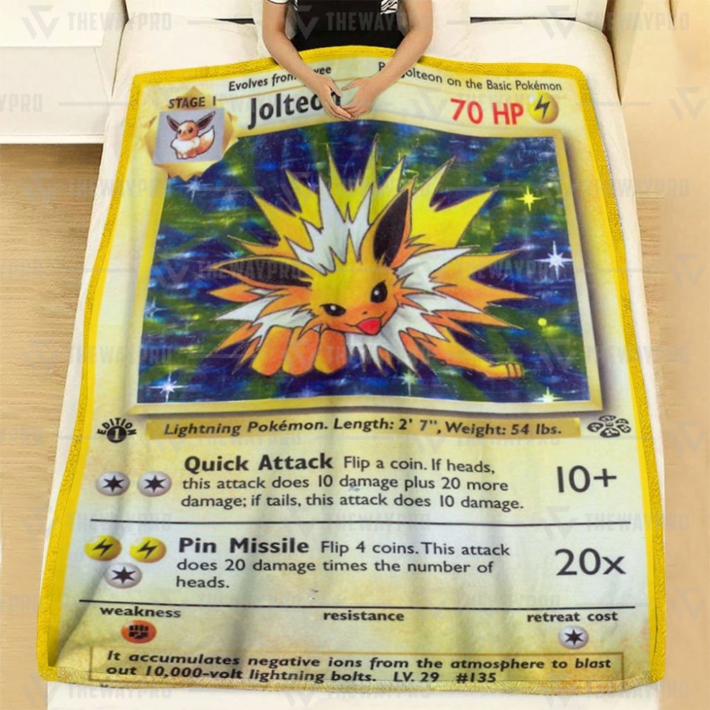 Anime Pokemon Jolteon Holo Custom Blanket And Quilt ?C Saleoff 261021