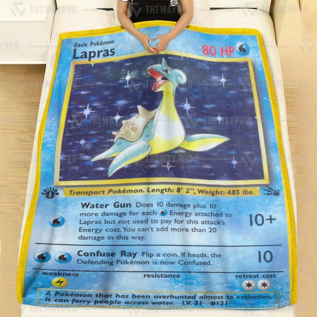 Anime Pokemon Lapras Holo Custom Blanket And Quilt ?C Saleoff 261021