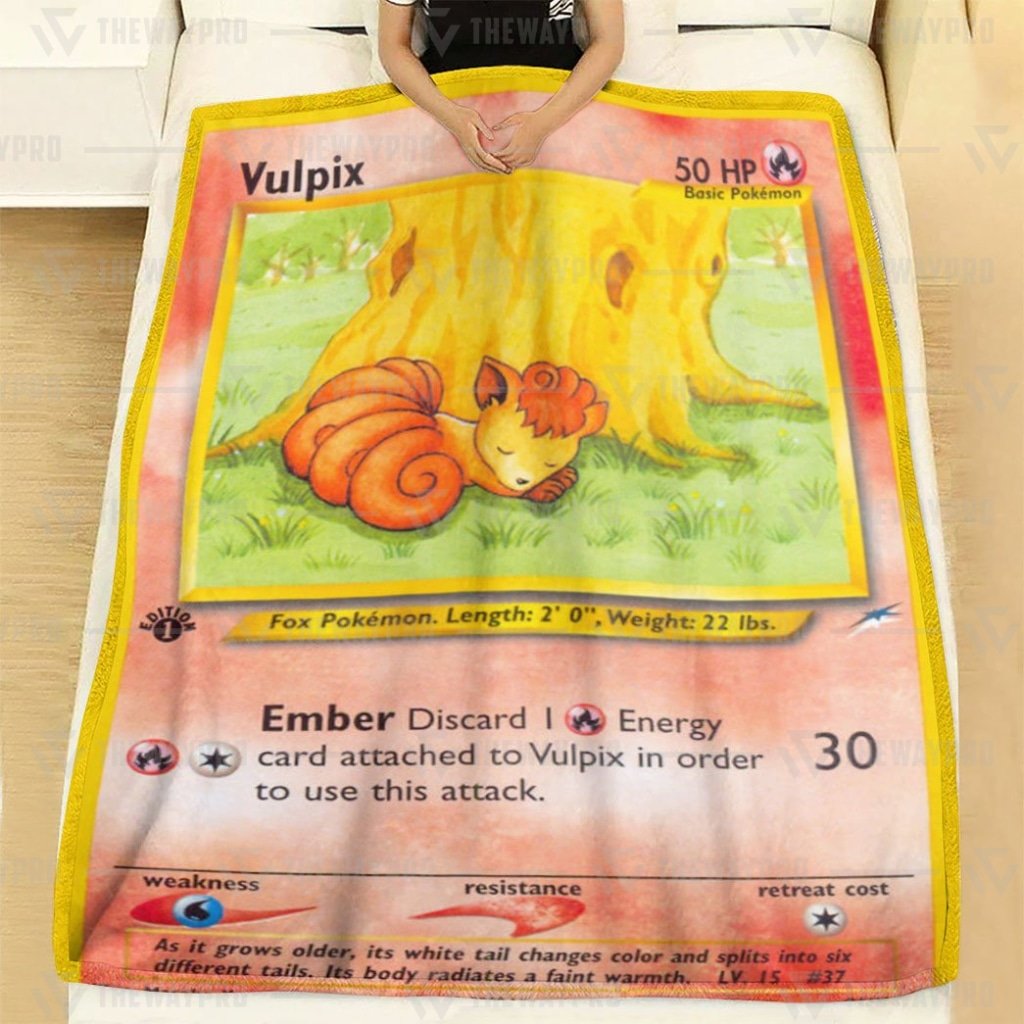 Anime Pokemon Vulpix 1St Edition Custom Blanket And Quilt ?C Saleoff 261021