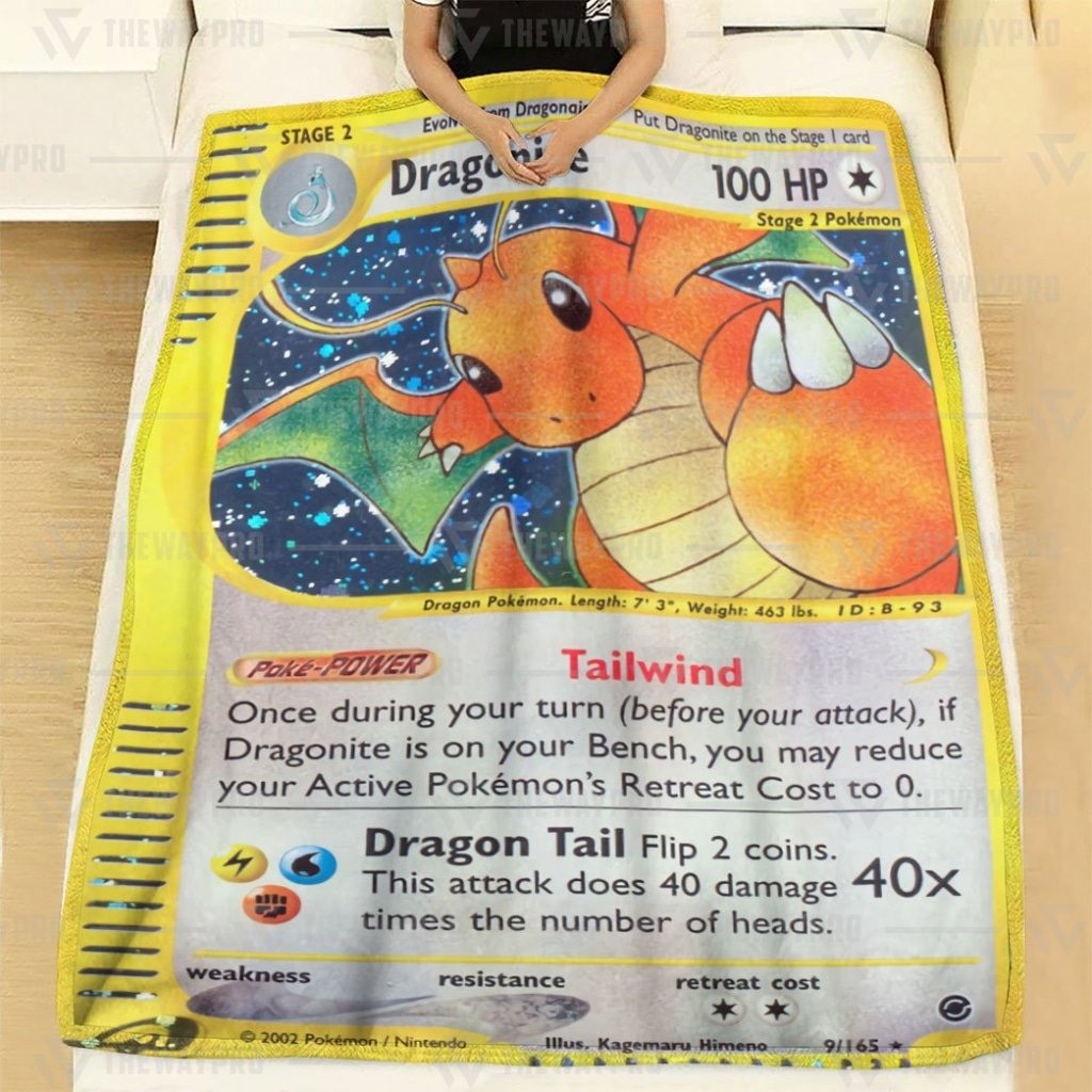 Anime Pokemon Dragonite Expedition Holo Custom Blanket And Quilt ?C Saleoff 261021